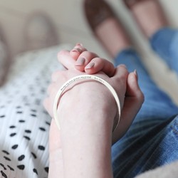 Personalised Sterling Silver 'Always My Mum' Bangle