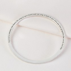 Personalised Sterling Silver 'Friend' Bangle