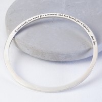 Personalised Sterling Silver 'Nana' Bangle