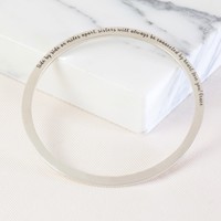 Personalised Sterling Silver 'Sisters' Bangle