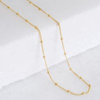 Gold Sterling Silver Satellite Necklace Chain