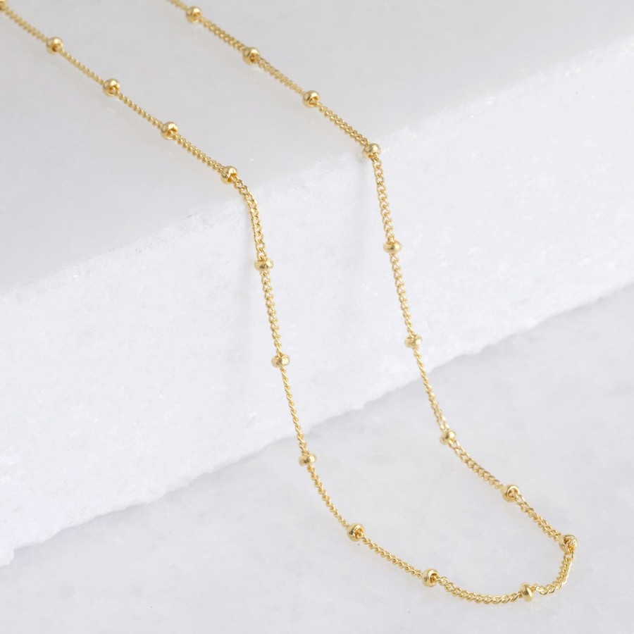 Gold Sterling Silver Satellite Necklace Chain | Lisa Angel
