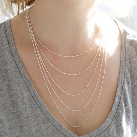 Sterling Silver Satellite Necklace Chain | Jewellery | Lisa Angel