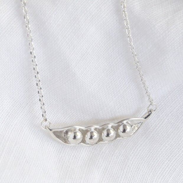 Sterling Silver Four Peas in a Pod Necklace