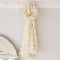 Personalised Metallic Elephants Foil Scarf