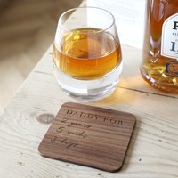Personalised 'Daddy For' LSA Islay Whiskey Tumbler & Coaster
