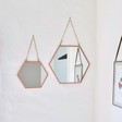 Lisa Angel Small and Large Geometric Copper Mirrors