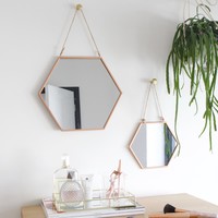 Large Geometric Copper Mirror