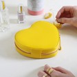 Lisa Angel Ladies' Heart Travel Jewellery Box in Mustard