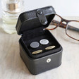 Lisa AngelMen's Personalised Black Travel Ring Box