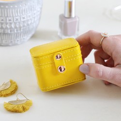 Petite Travel Ring Box in Mustard