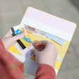 Lisa Angel Ladies' Slim Open Iridescent Travel Wallet in Yellow Mustard