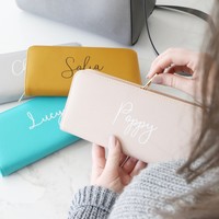 Personalised Name Large Zip Around Wallet