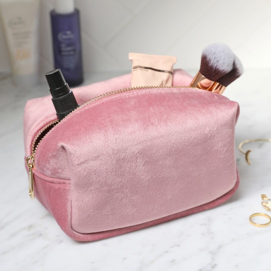 blush pink luggage