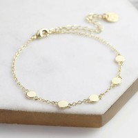 Circle Charms Bracelet in Gold