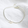 Lisa Angel Ladies' Dainty Seed Bead & Pearl Bracelet in Silver