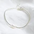 Lisa Angel Ladies' Dainty Seed Bead & Pearl Bracelet in Silver