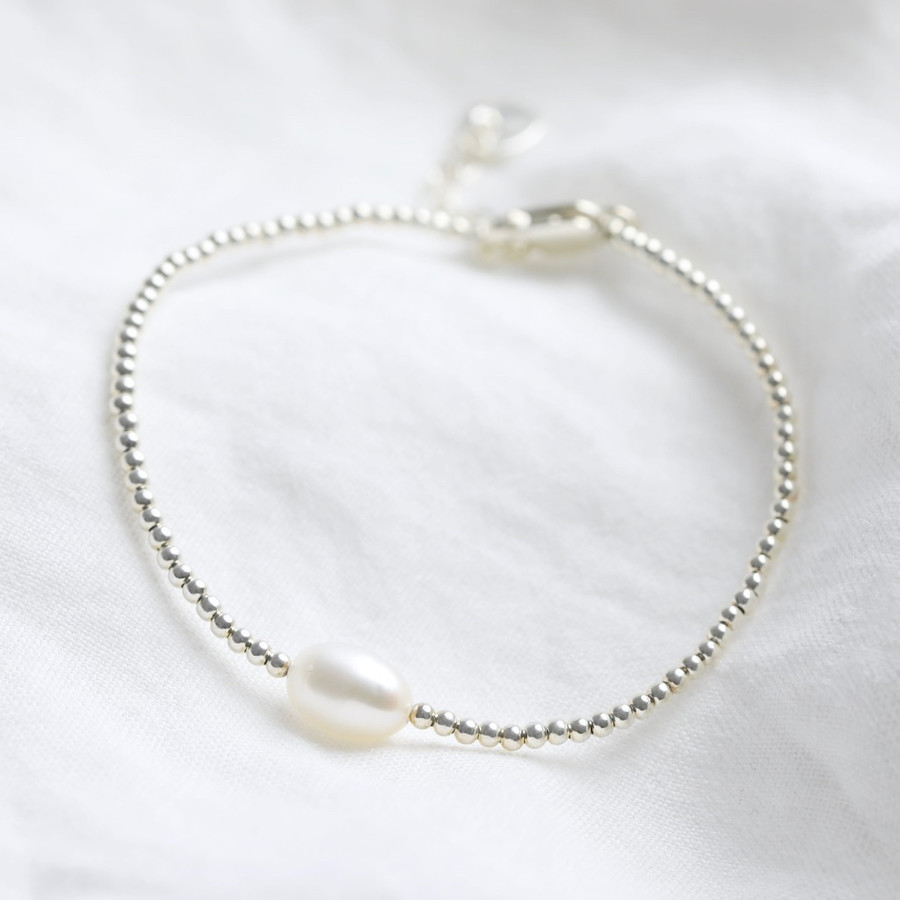 Timeless White Pearl Halo Bracelet