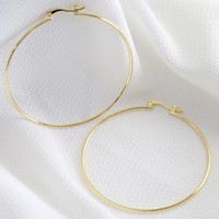 Large Hoop Earrings in Gold