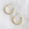 Lisa Angel Ladies' Small Hammered Gold Hoop Earrings