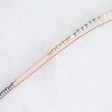 Teen's Layered Beaded Anklet in Grey and Rose Gold