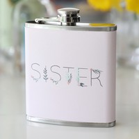 Stainless Steel 'Sister' Hip Flask