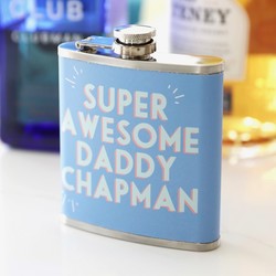 Personalised 'Super Awesome' Hip Flask