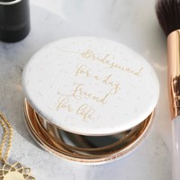 'Bridesmaid' Confetti Compact Mirror