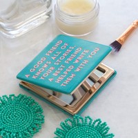 Personalised Turquoise 'Best Friend' Compact Mirror