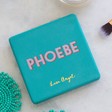 Back of Personalised Turquoise 'Best Friend' Compact Mirror