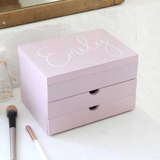 Personalised Jewellery Box With Drawers Lisa Angel