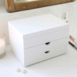 Lisa Angel Ladies' White Jewellery Box with Drawers