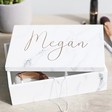 Lisa Angel Ladies' Wooden Personalised Name Marble Storage Box