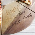 Adult's Personalised Handwriting Pizza Cutter & Serving Board Set