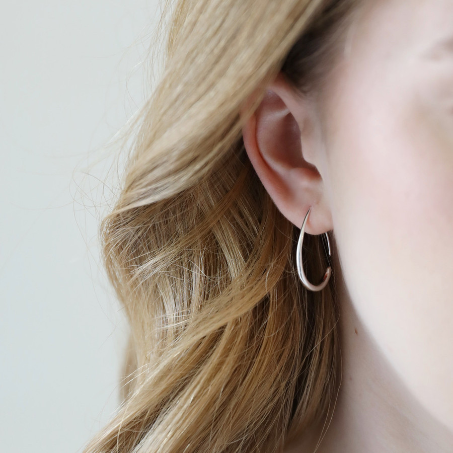 Diamond Double-Piercing Huggie Earring - Nuha Jewelers