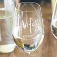Ladies' Engraved Wifey Wine Glass