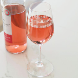 Personalised 'Wine is the Answer' Engraved Wine Glass