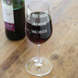 Personalised Engraved 'Your Measure' Wine Glass