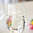 Ladies' Personalised Name Floral Wine Glass