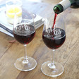 Lisa Angel Engraved Set of 2 Personalised Mr & Mrs Wedding Wine Glasses