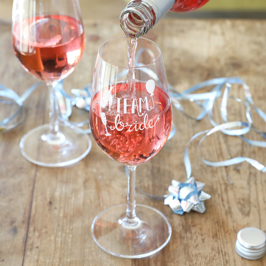 bride wine glass