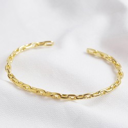 Chain Link Bangle in Gold