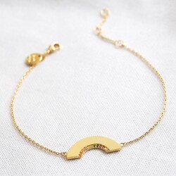 Crystal Rainbow Bracelet in Gold