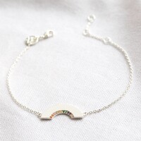 Crystal Rainbow Bracelet in Silver