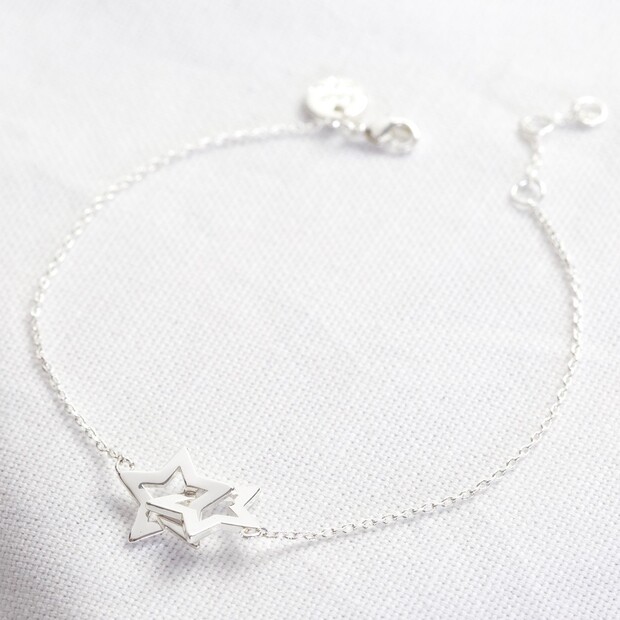 Interlocking Stars Bracelet in Silver Interlocking Stars Bracelet in Silver