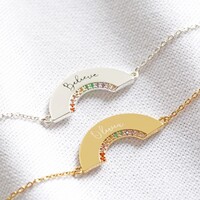 Personalised Crystal Rainbow Bracelet