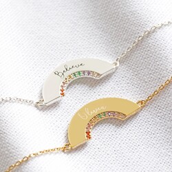 Personalised Crystal Rainbow Bracelet