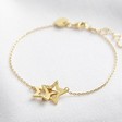 Personalised Gold Interlocking Stars Bracelet