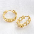 Lisa Angel Ladies' Chain Huggie Hoop Earrings in Gold