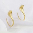 Lisa Angel Ladies' Gold Cobra Snake Hoop Earrings